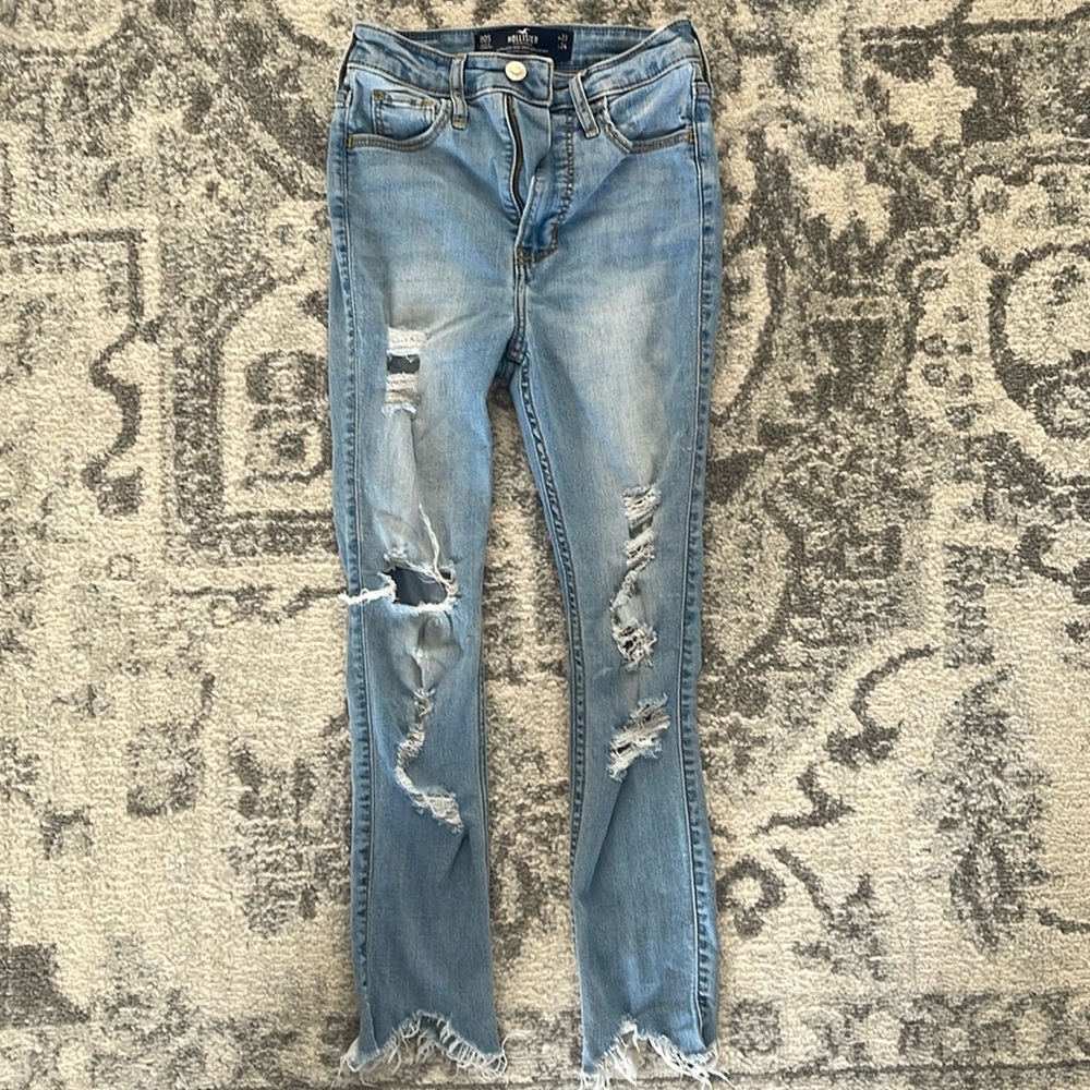 High rise crop Hollister jeans